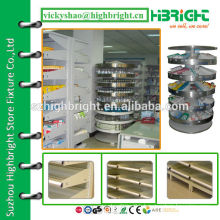 rotating metal rack for pharmacy with divider